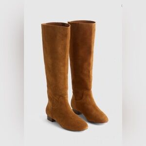 Madewell Tan Knee-High Suede Boots
